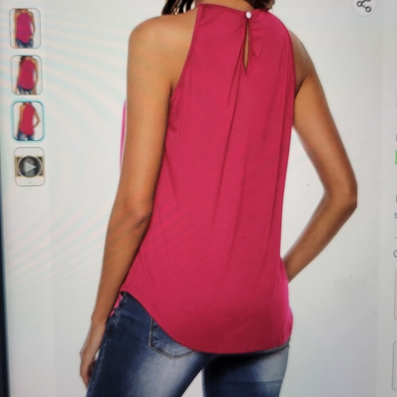 HP🥳 Halter Tank Spaghetti Strap Lace Top - Picture 4 of 6